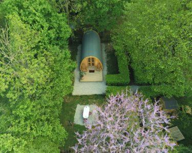 Cabane En Bois Avec Bain Nordique Asnieres-sur-Vegre Екстериор снимка